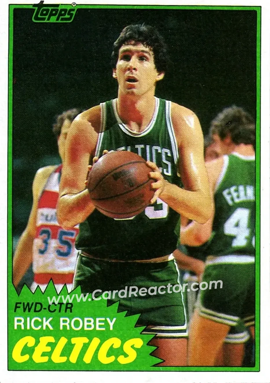 1981-82 Topps #E76 - Rick Robey - Boston Celtics - Front