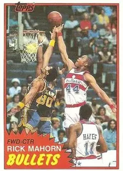 1981-82 Topps #E98 - Rick Mahorn - Washington Bullets