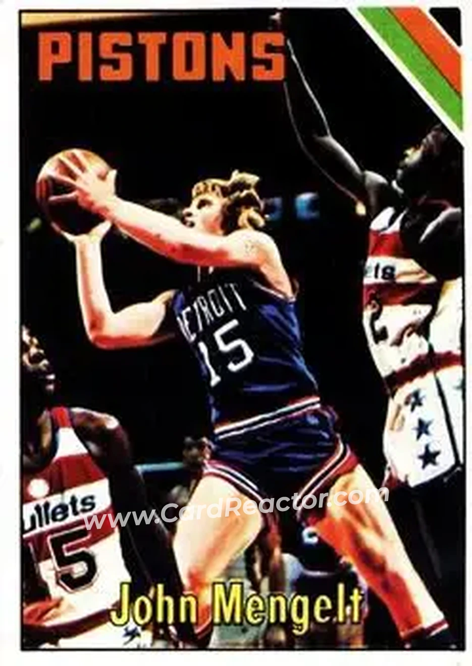 1975-76 Topps #12 - John Mengelt - Detroit Pistons - Front