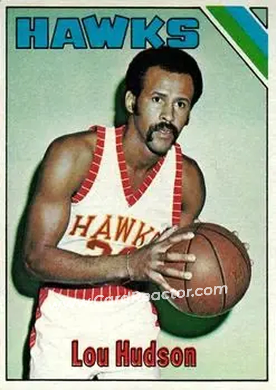 1975-76 Topps #25 - Lou Hudson - Atlanta Hawks - Front