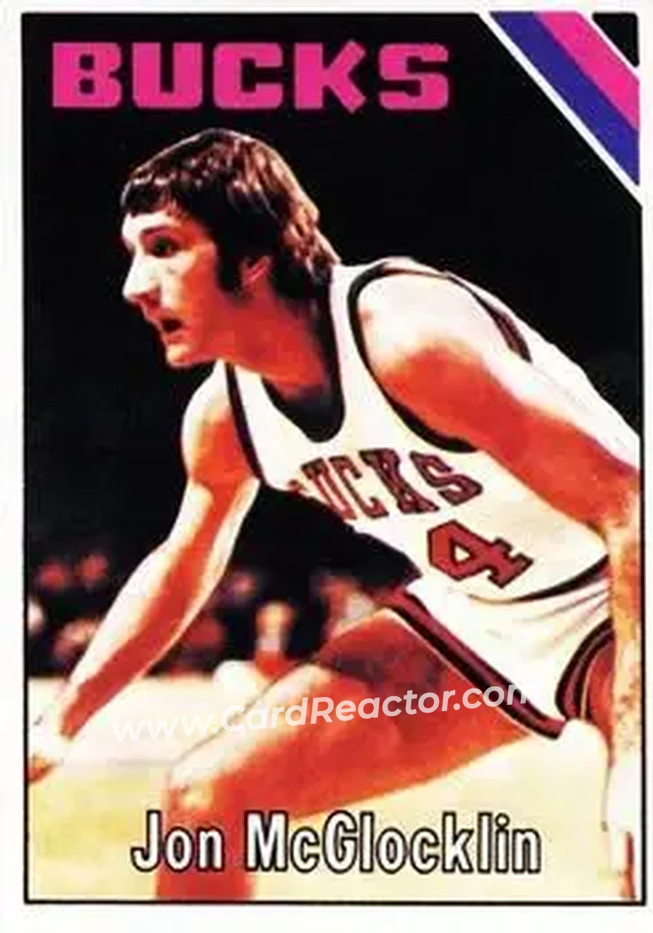 1975-76 Topps #35 - Jon McGlocklin - Milwaukee Bucks - Front
