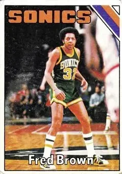 1975-76 Topps #41 - Fred Brown - Seattle SuperSonics