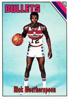1975-76 Topps #48 - Nick Weatherspoon - Washington Bullets