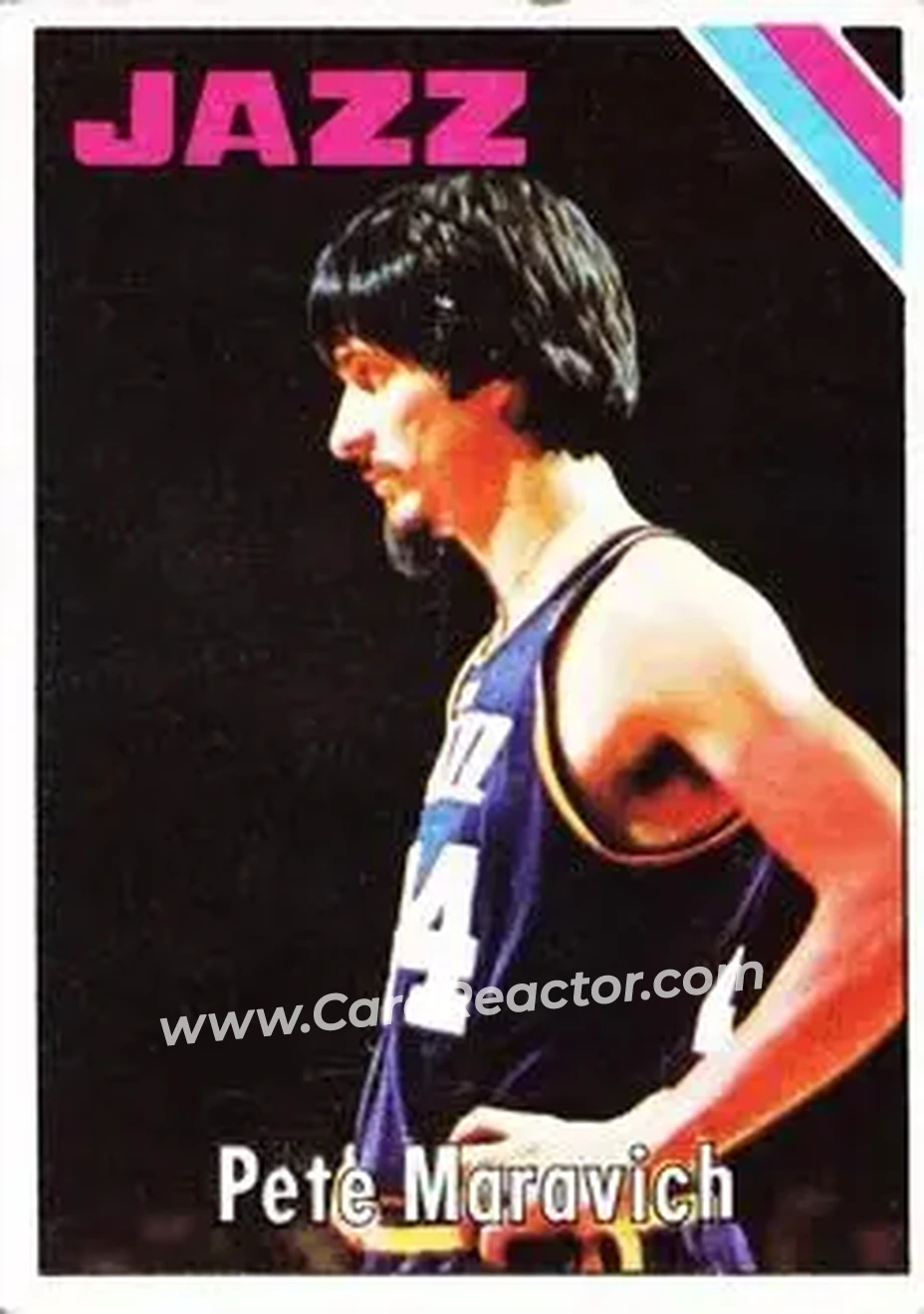 1975-76 Topps #75 - Pete Maravich - New Orleans Jazz - Front