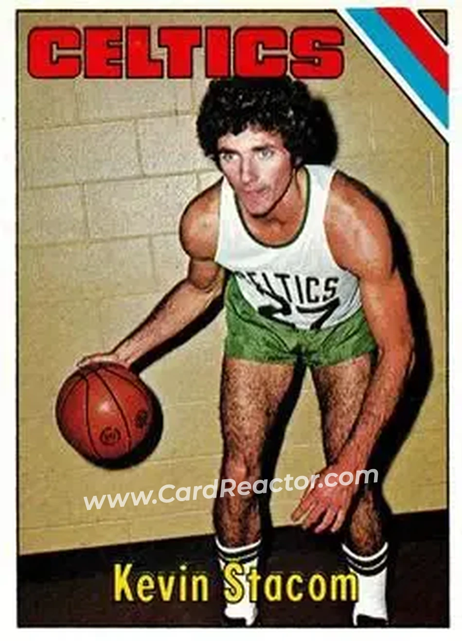1975-76 Topps #99 - Kevin Stacom - Boston Celtics - Front