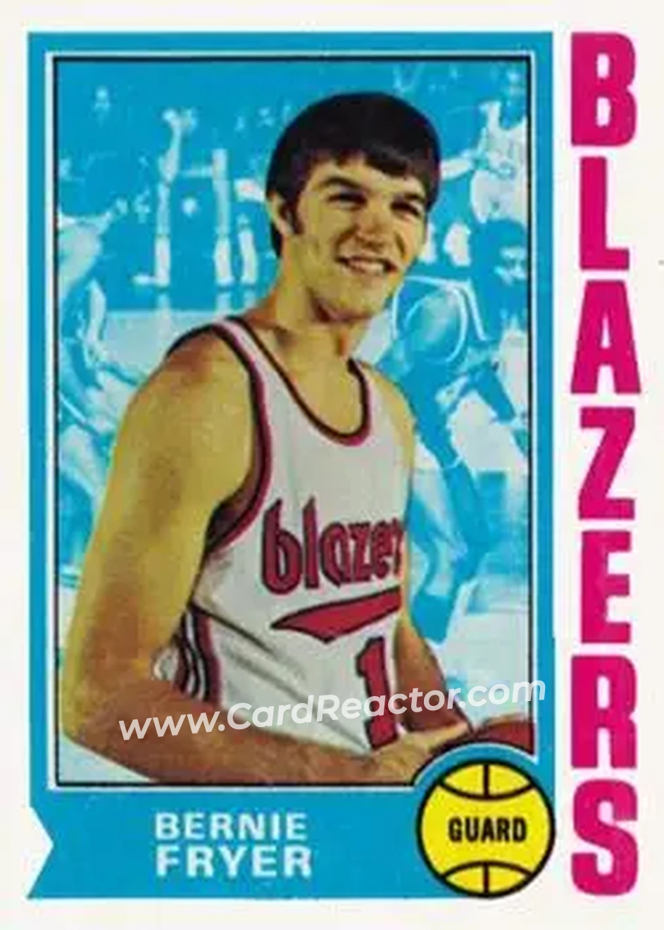 1974-75 Topps #3 - Bernie Fryer - Portland Trail Blazers - Front