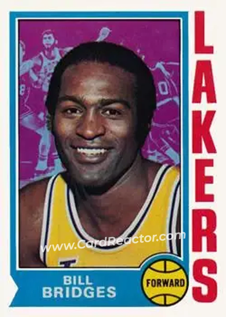 1974-75 Topps #13 - Bill Bridges - Los Angeles Lakers - Front