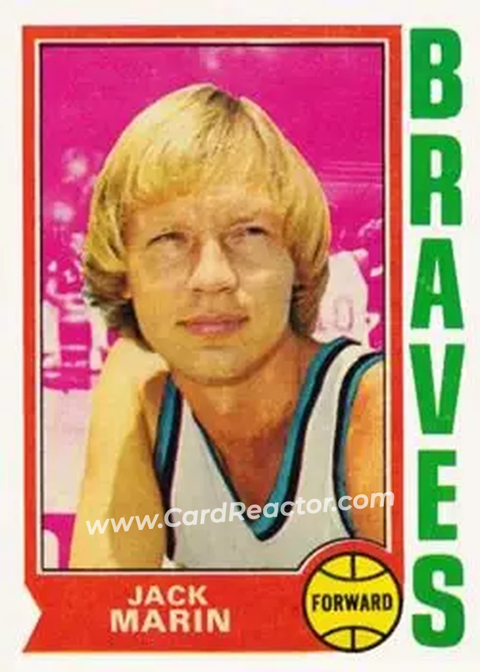 1974-75 Topps #26 - Jack Marin - Buffalo Braves - Front