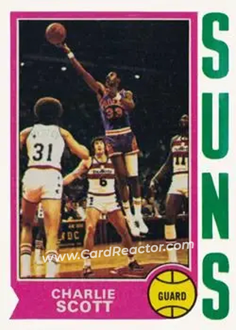 1974-75 Topps #35 - Charlie Scott - Phoenix Suns - Front