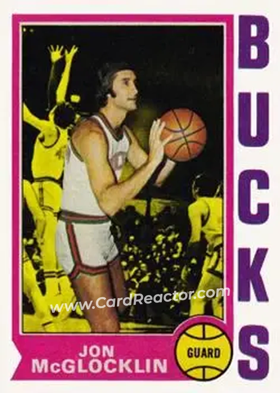 1974-75 Topps #37 - Jon McGlocklin - Milwaukee Bucks - Front