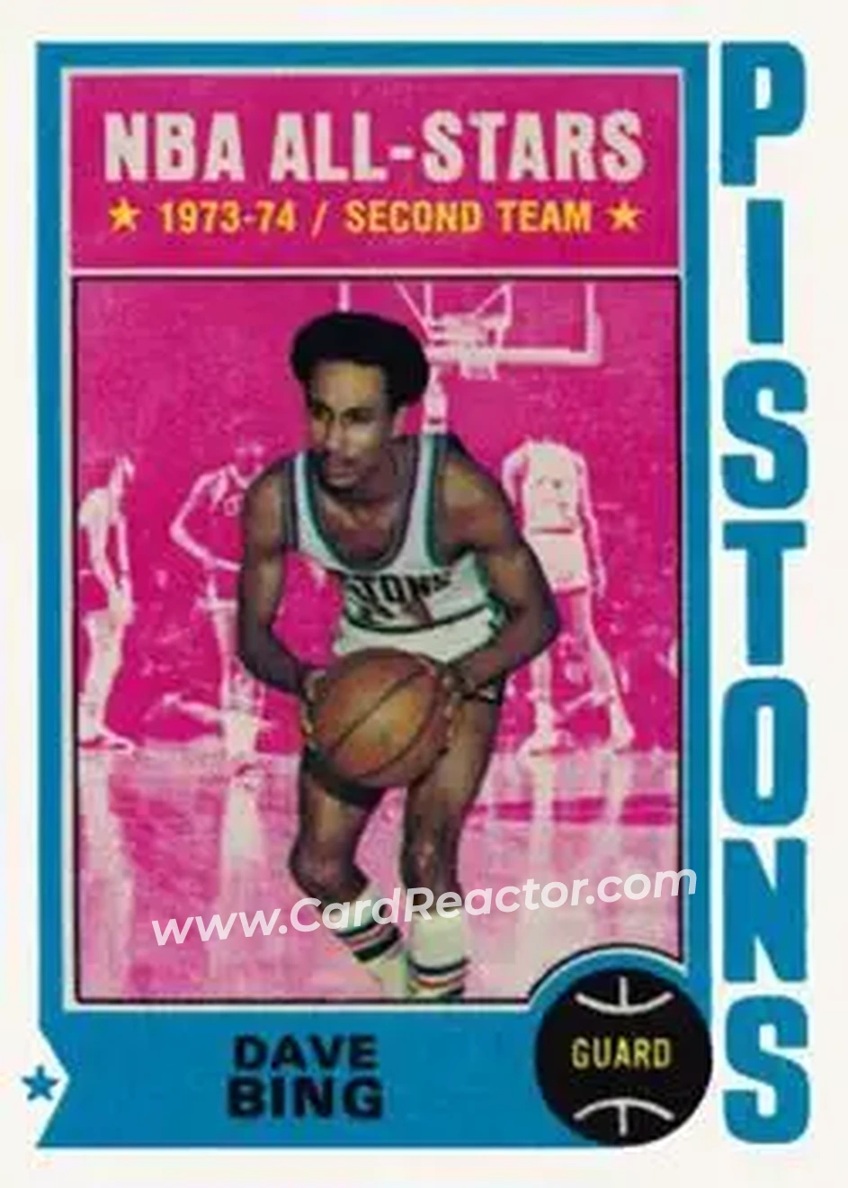 1974-75 Topps #40 - Dave Bing - Detroit Pistons - Front