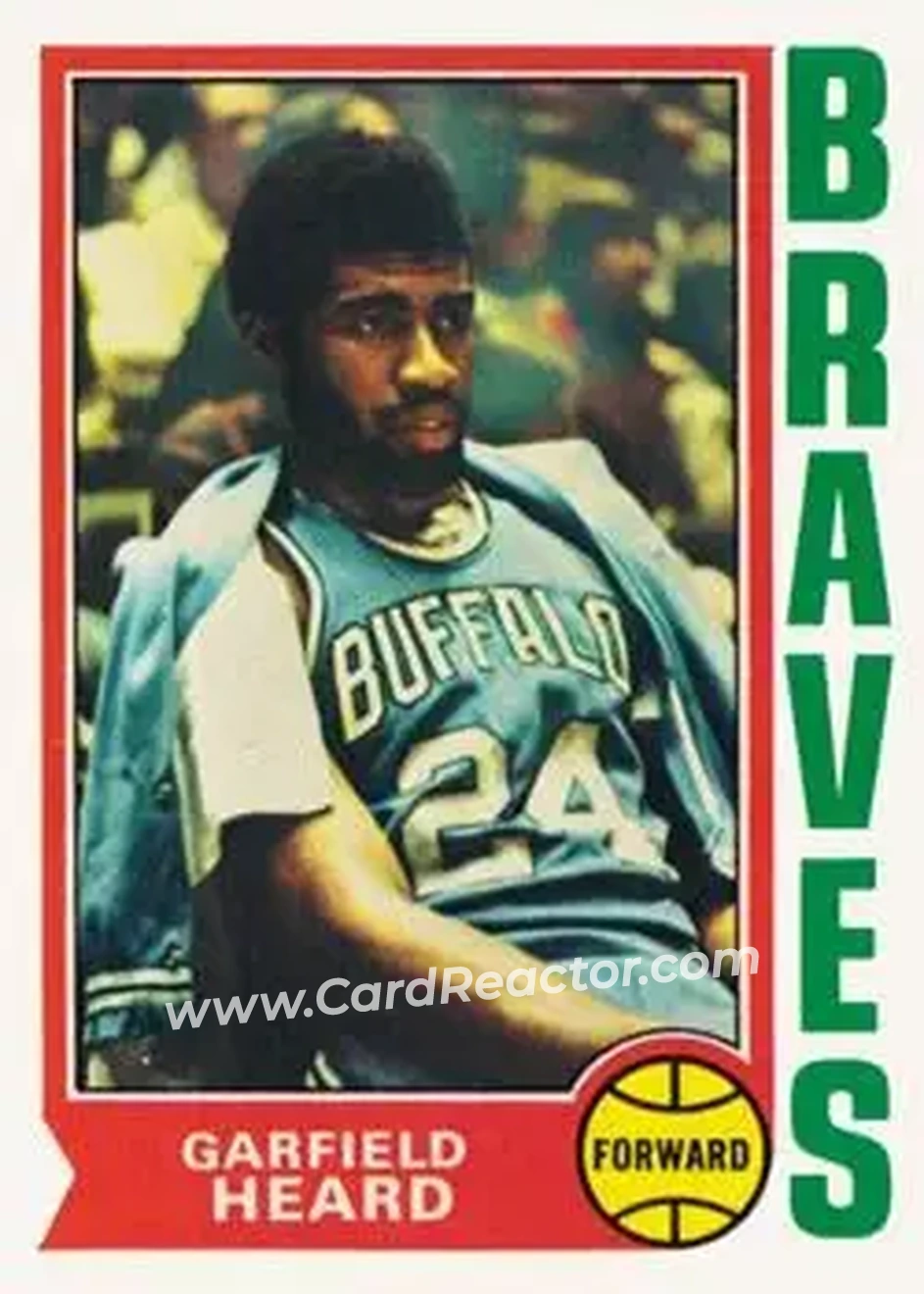 1974-75 Topps #44 - Garfield Heard - Buffalo Braves - Front