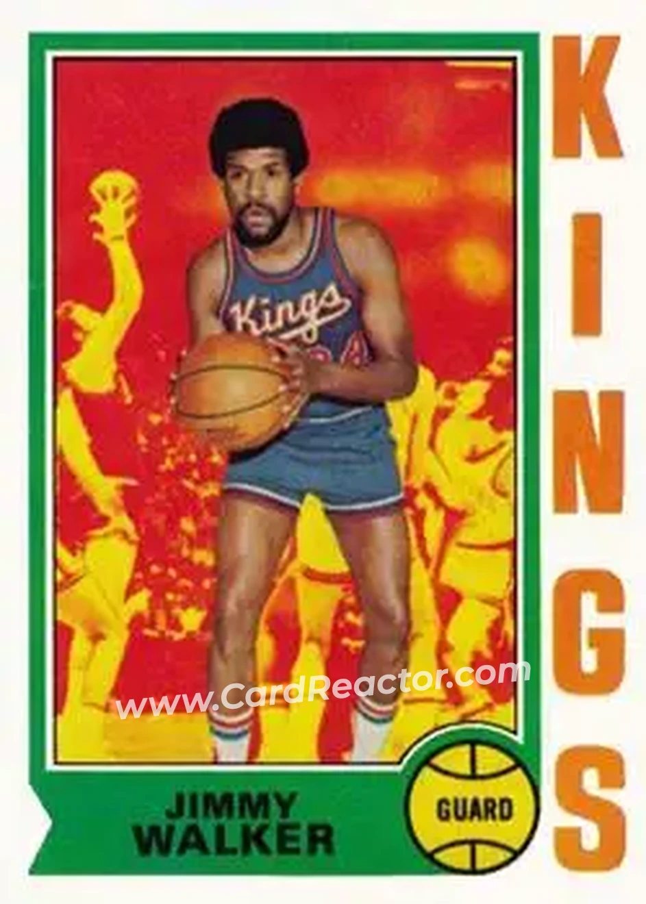 1974-75 Topps #45 - Jimmy Walker - Kansas City-Omaha Kings - Front