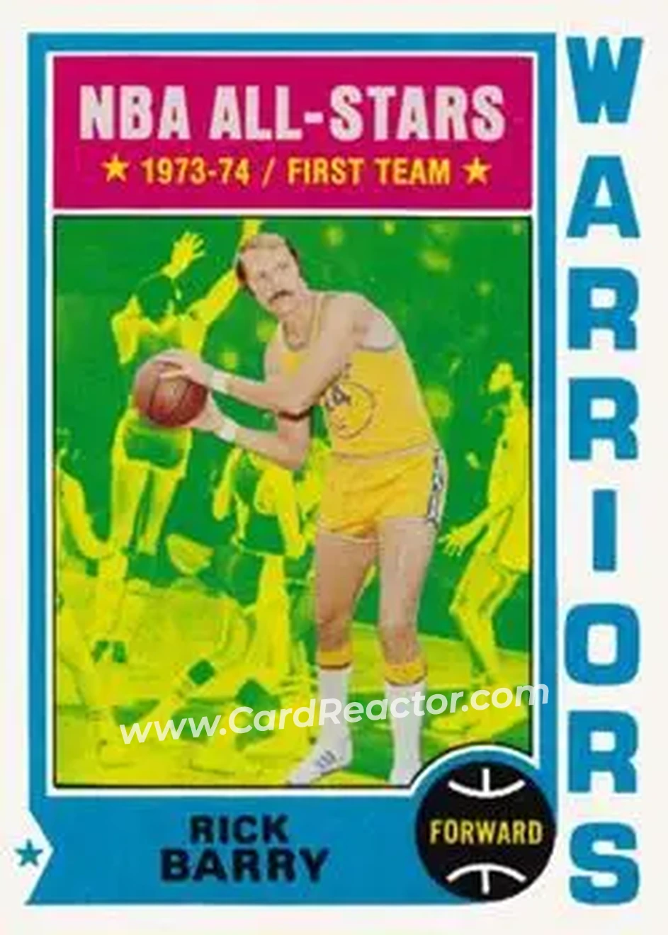 1974-75 Topps #50 - Rick Barry - Golden State Warriors - Front