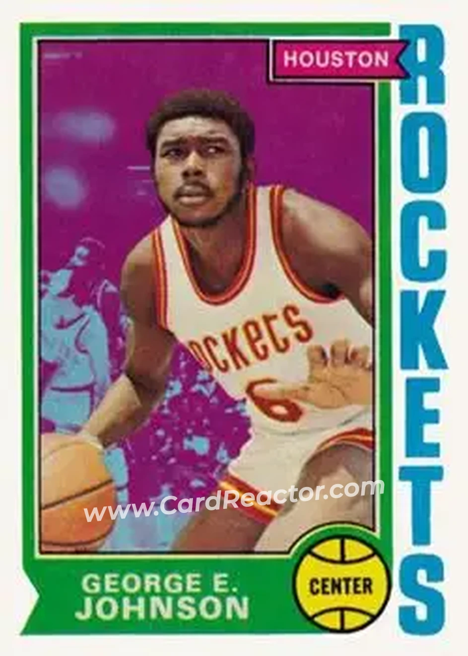 1974-75 Topps #54 - George E. Johnson - Houston Rockets - Front
