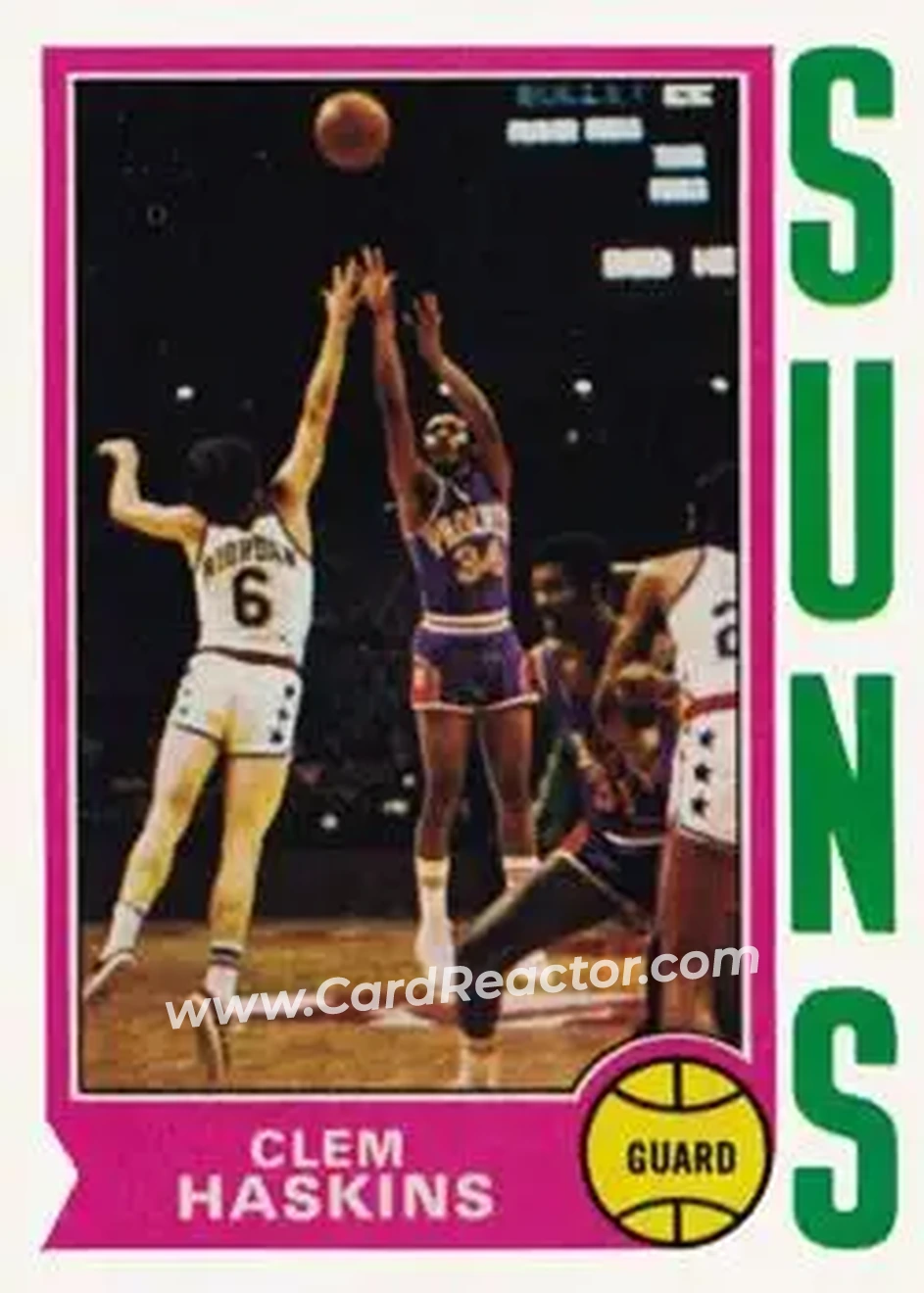 1974-75 Topps #62 - Clem Haskins - Phoenix Suns - Front