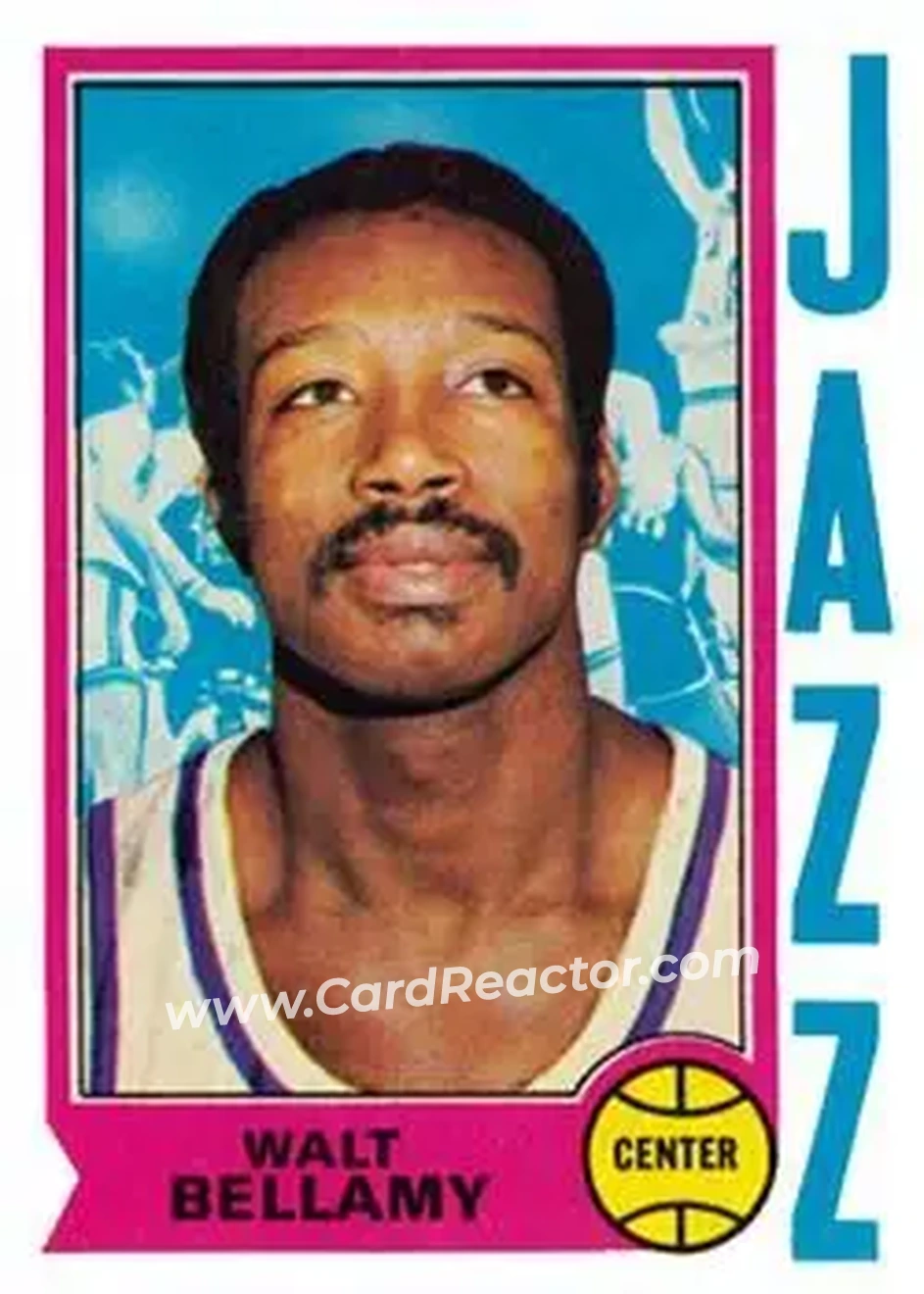 1974-75 Topps #65 - Walt Bellamy - New Orleans Jazz - Front