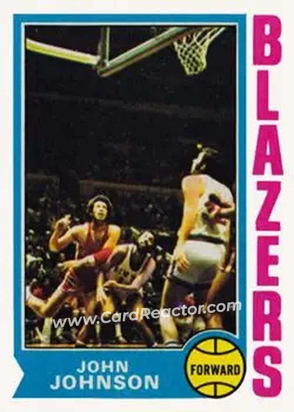 1974-75 Topps #66 - John Johnson - Portland Trail Blazers - Front 1974-75 Topps #66 - John Johnson - Portland Trail Blazers - Front