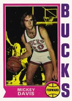 1974-75 Topps #73 - Mickey Davis - Milwaukee Bucks