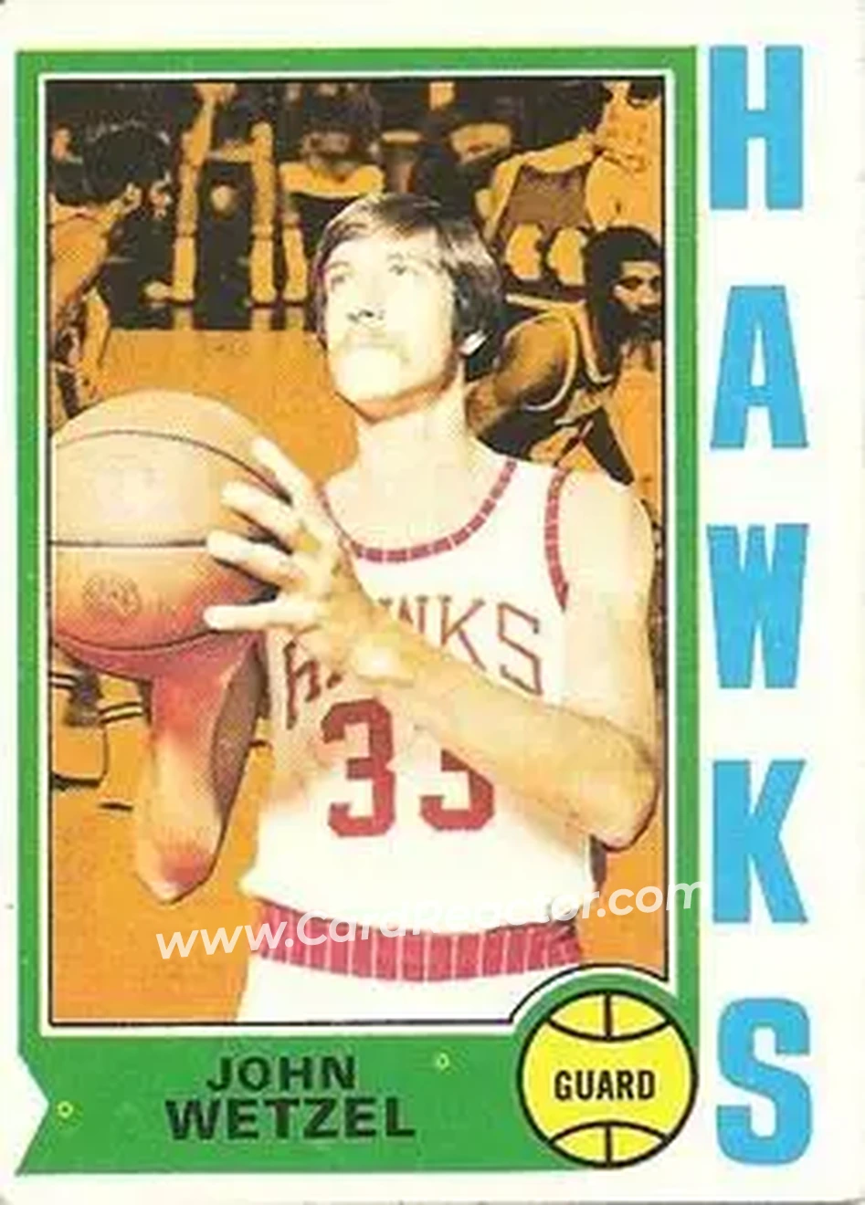 1974-75 Topps #77 - John Wetzel - Atlanta Hawks - Front