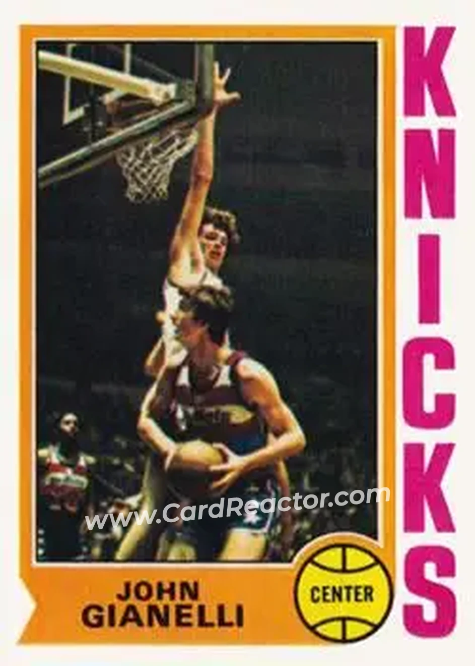 1974-75 Topps #79 - John Gianelli - New York Knicks - Front 1974-75 Topps #79 - John Gianelli - New York Knicks - Front