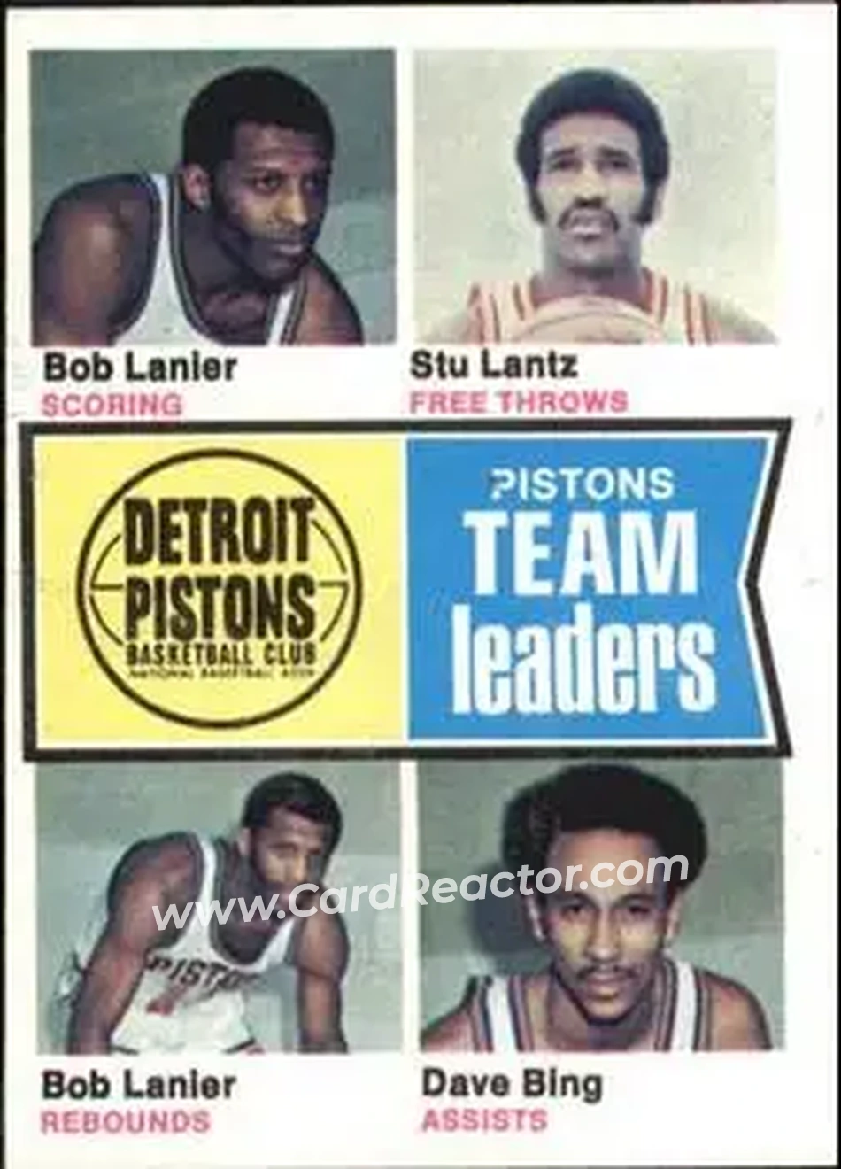1974-75 Topps #86 - Card #86 - Detroit Pistons - Front