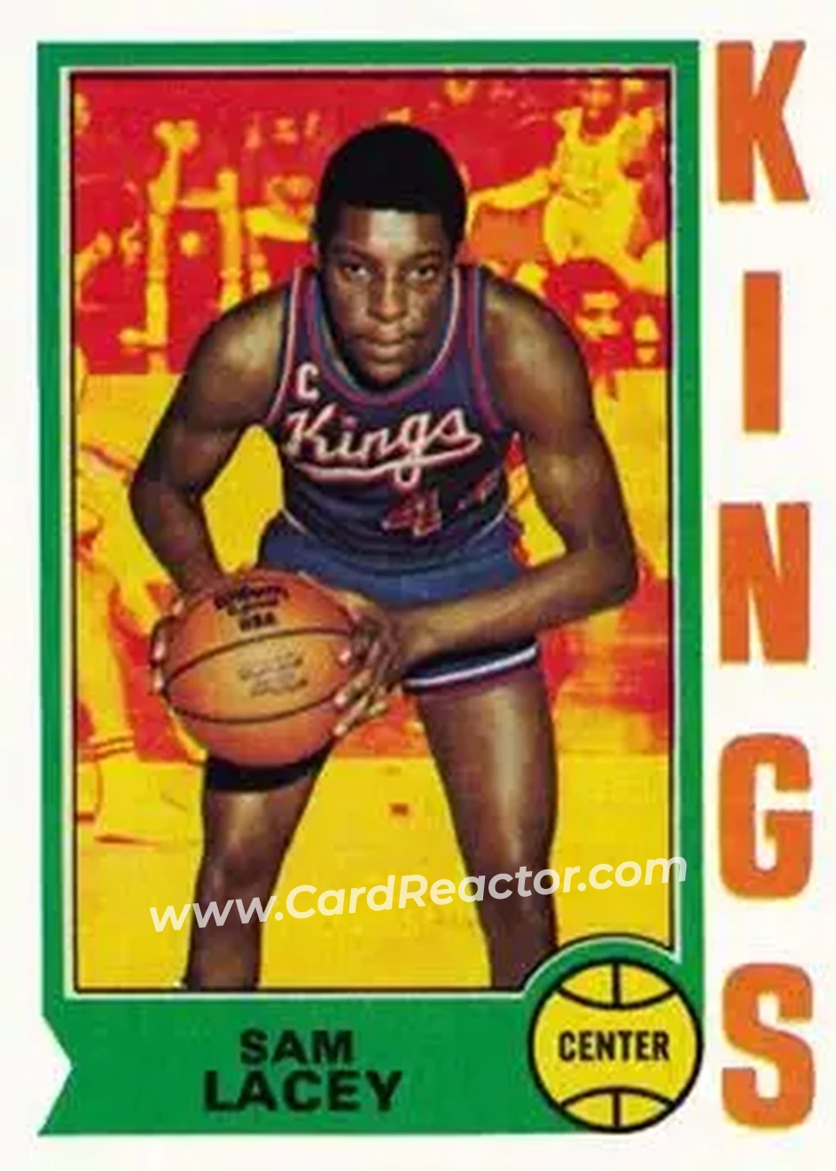 1974-75 Topps #99 - Sam Lacey - Kansas City-Omaha Kings - Front