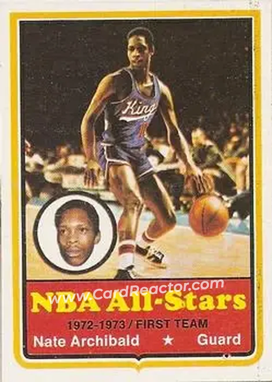 1973-74 Topps #1 - Nate Archibald - Kansas City-Omaha Kings - Front