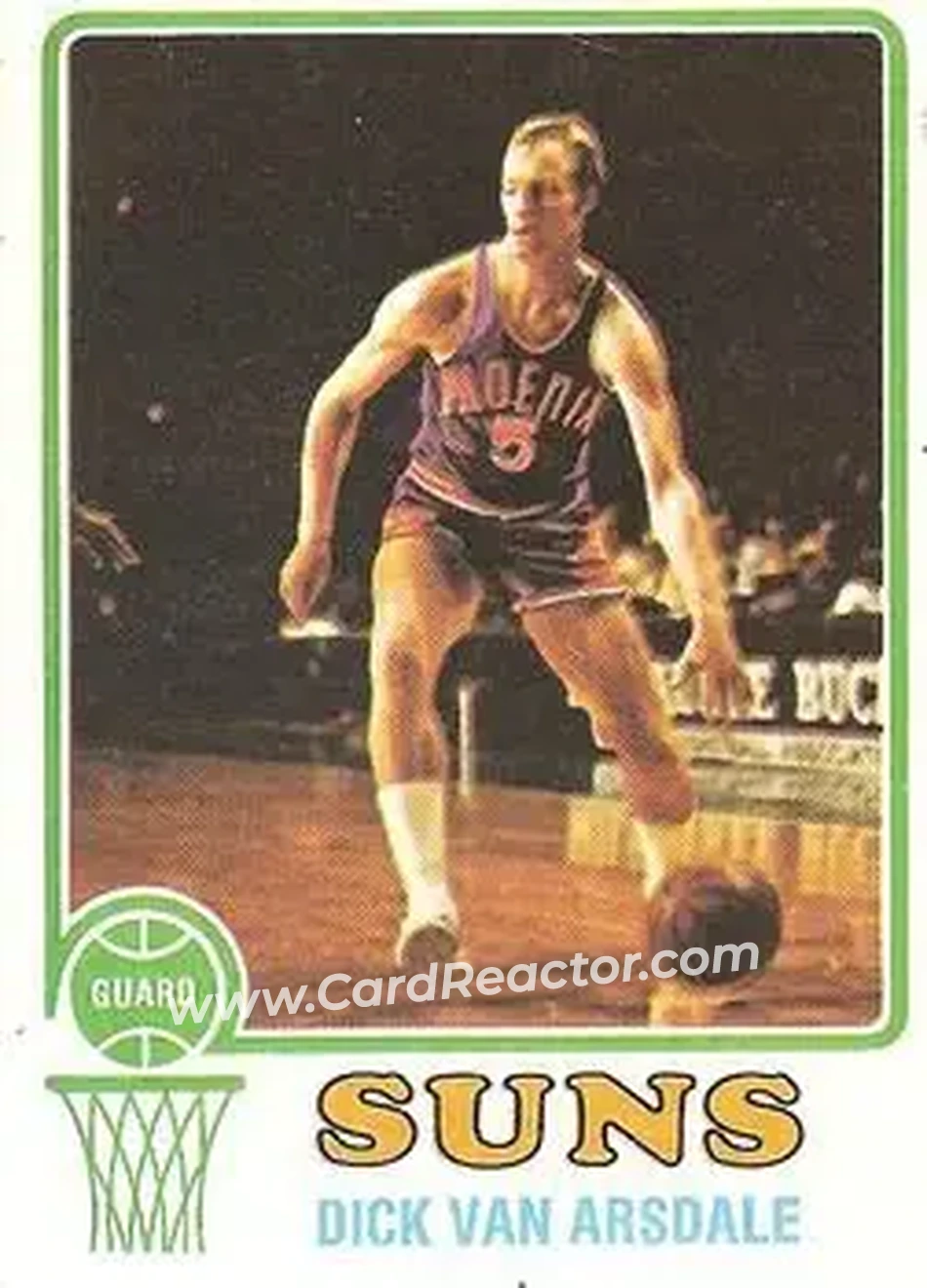 1973-74 Topps #25 - Dick Van Arsdale - Phoenix Suns - Front