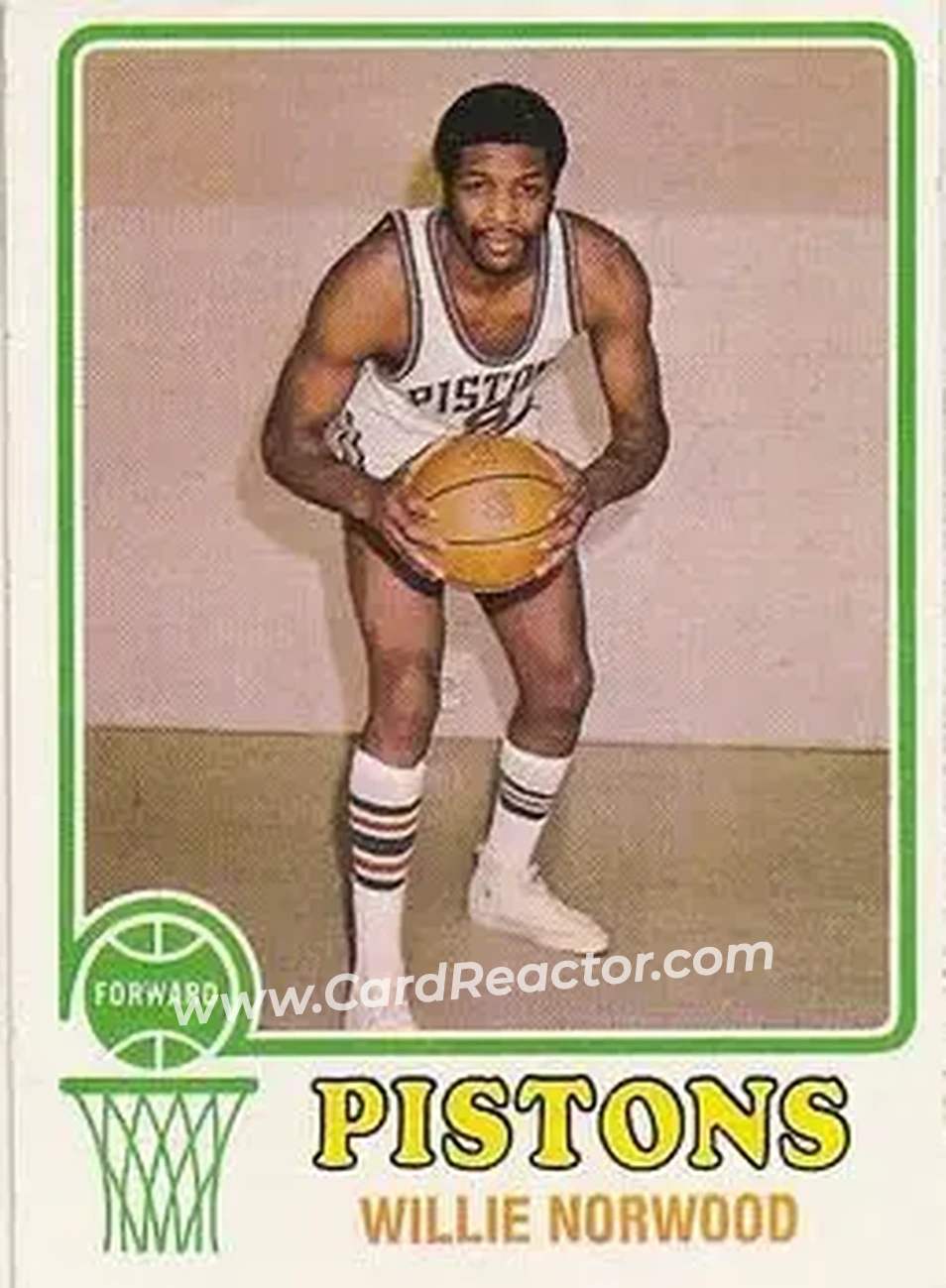 1973-74 Topps #39 - Willie Norwood - Detroit Pistons - Front