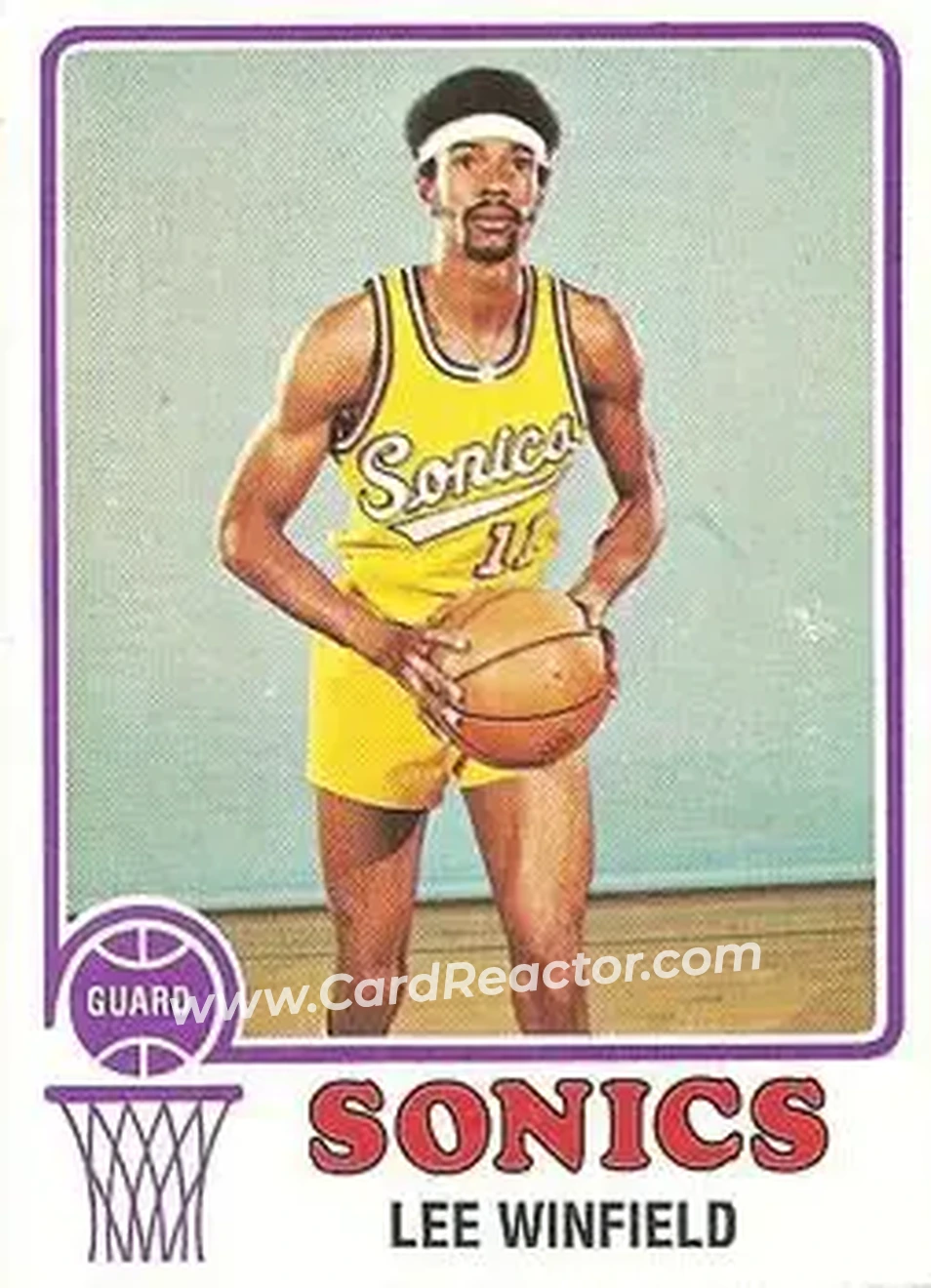 1973-74 Topps #42 - Lee Winfield - Seattle SuperSonics - Front