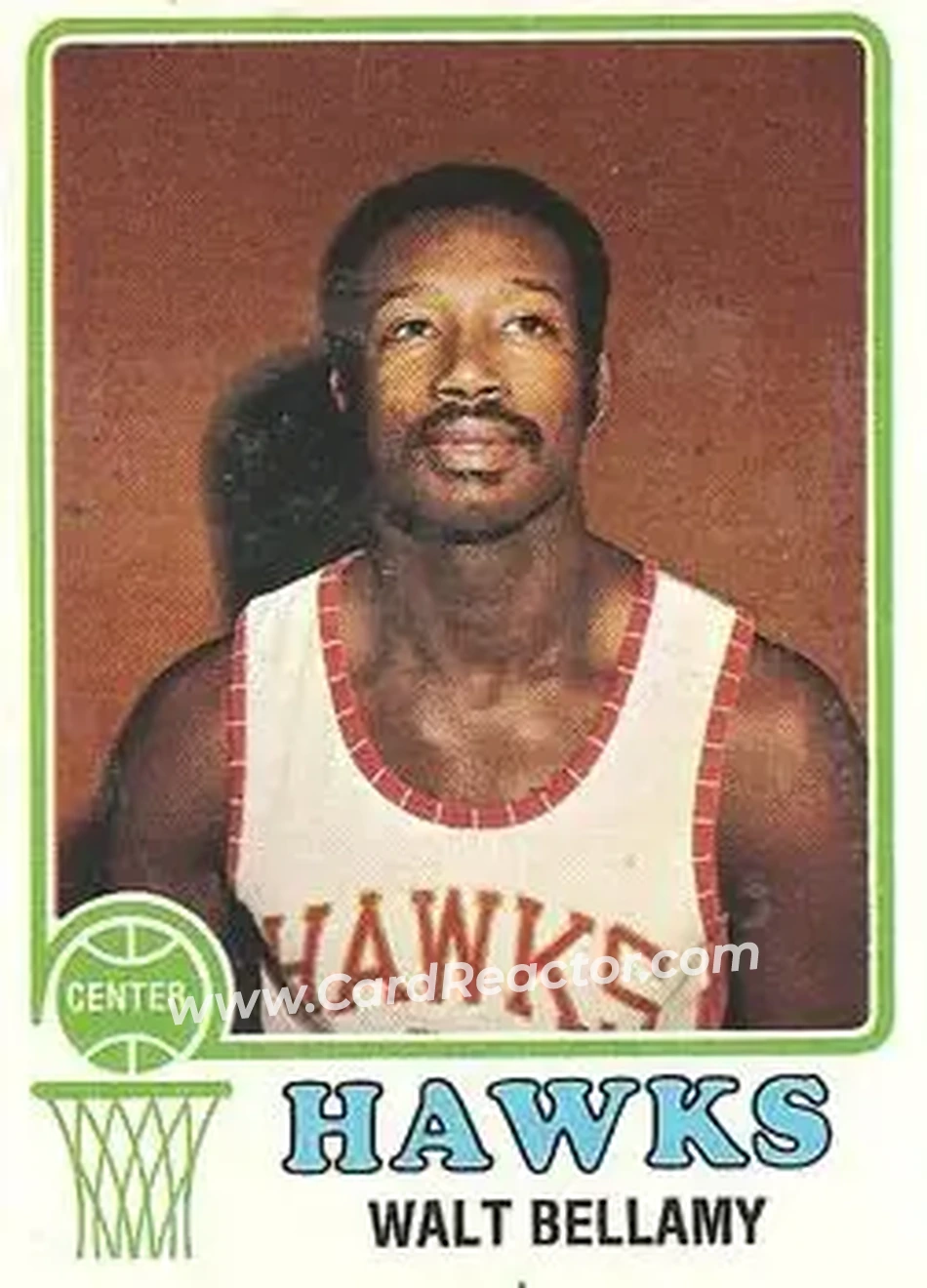 1973-74 Topps #46 - Walt Bellamy - Atlanta Hawks - Front