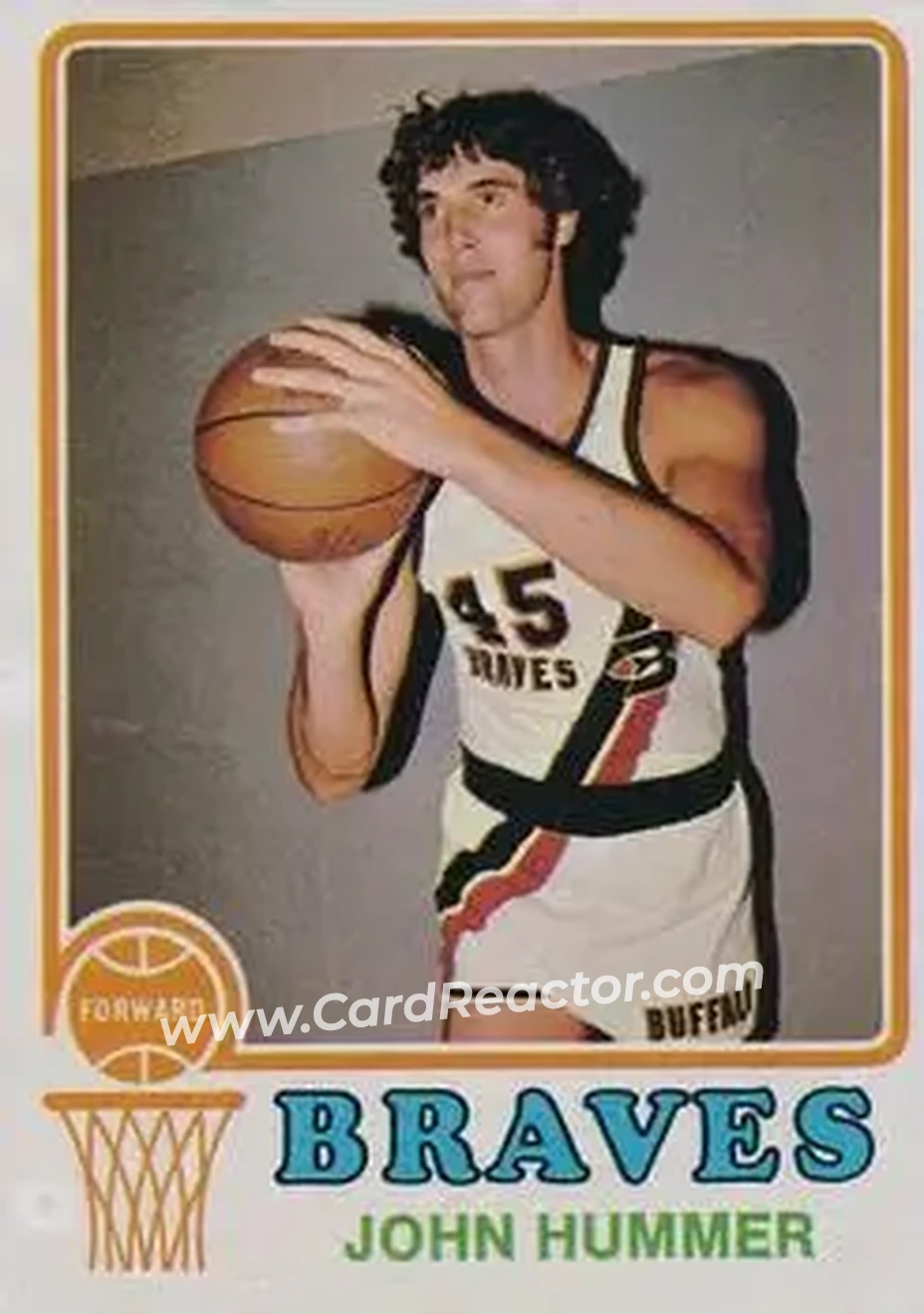1973-74 Topps #52 - John Hummer - Buffalo Braves - Front