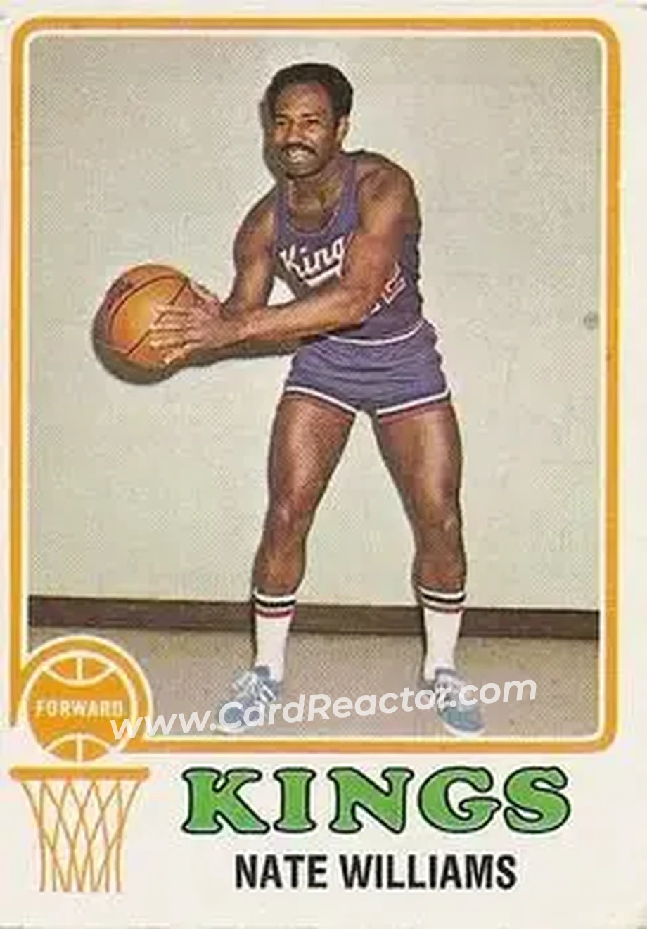 1973-74 Topps #54 - Nate Williams - Kansas City-Omaha Kings - Front