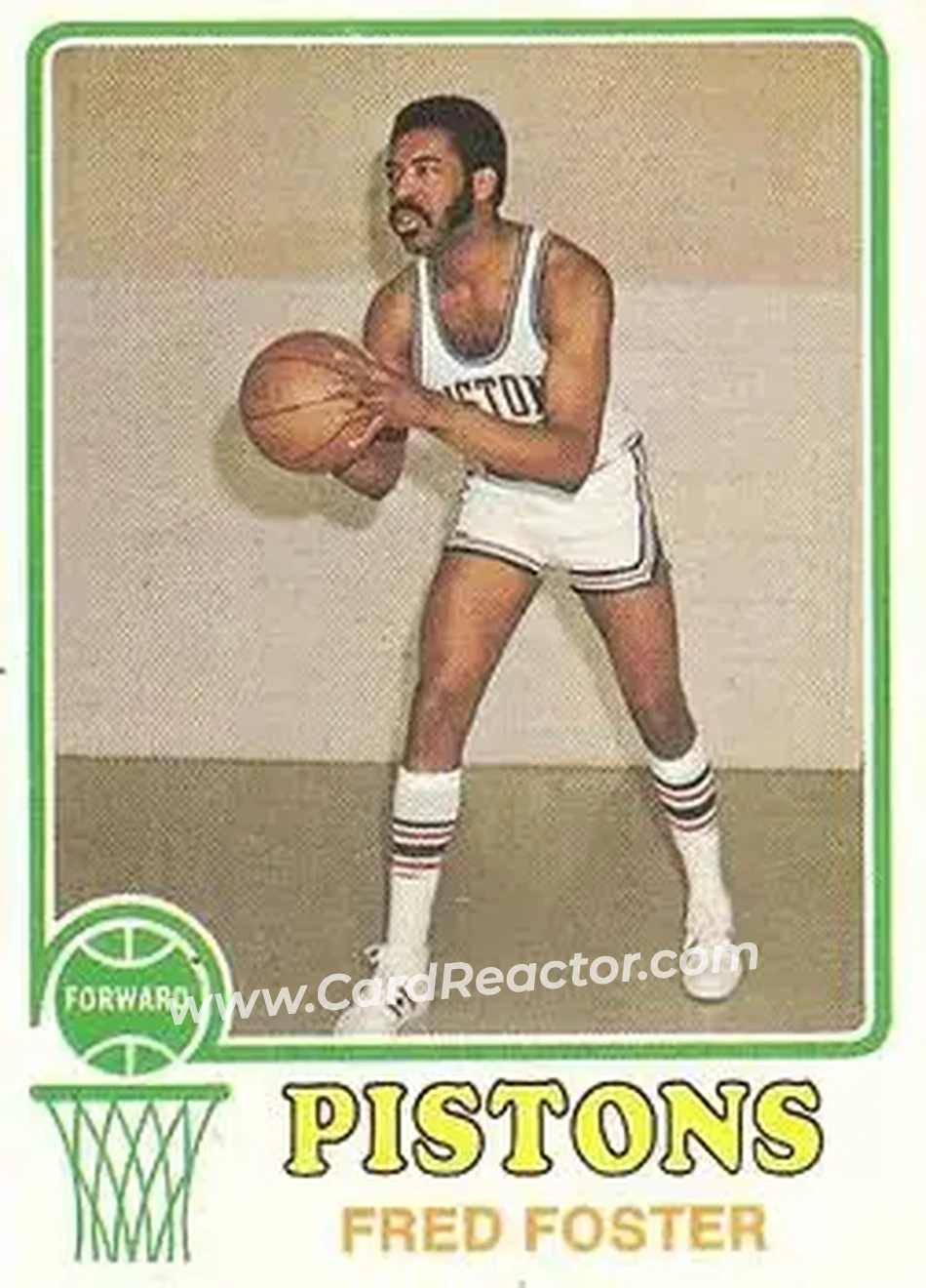 1973-74 Topps #56 - Fred Foster - Detroit Pistons - Front