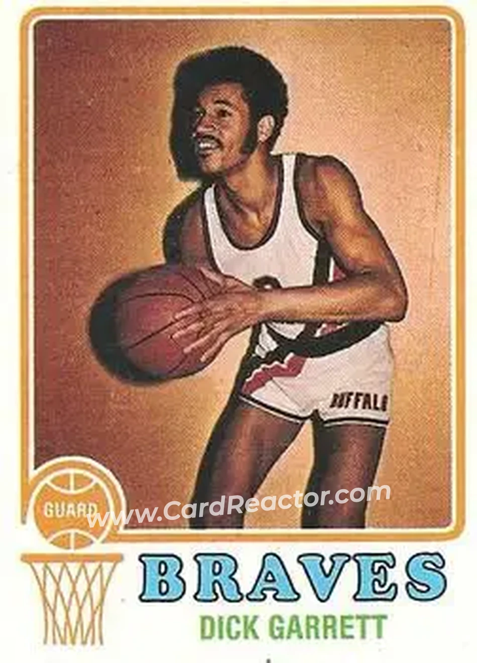 1973-74 Topps #77 - Dick Garrett - Buffalo Braves - Front
