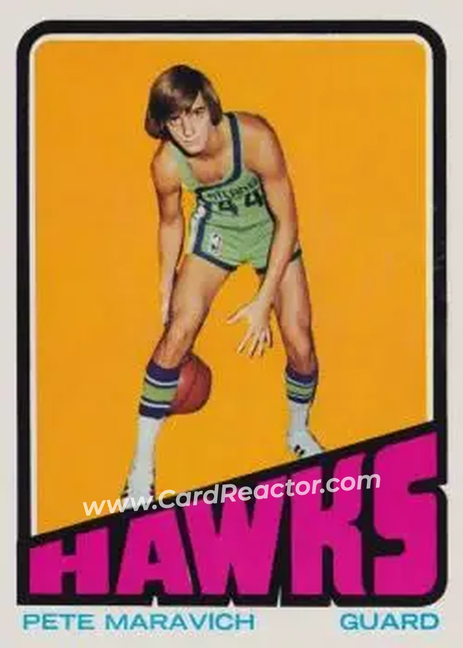 1972-73 Topps #5 - Pete Maravich - Atlanta Hawks - Front
