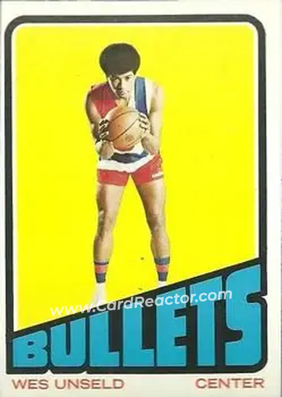 1972-73 Topps #21 - Wes Unseld - Baltimore Bullets - Front