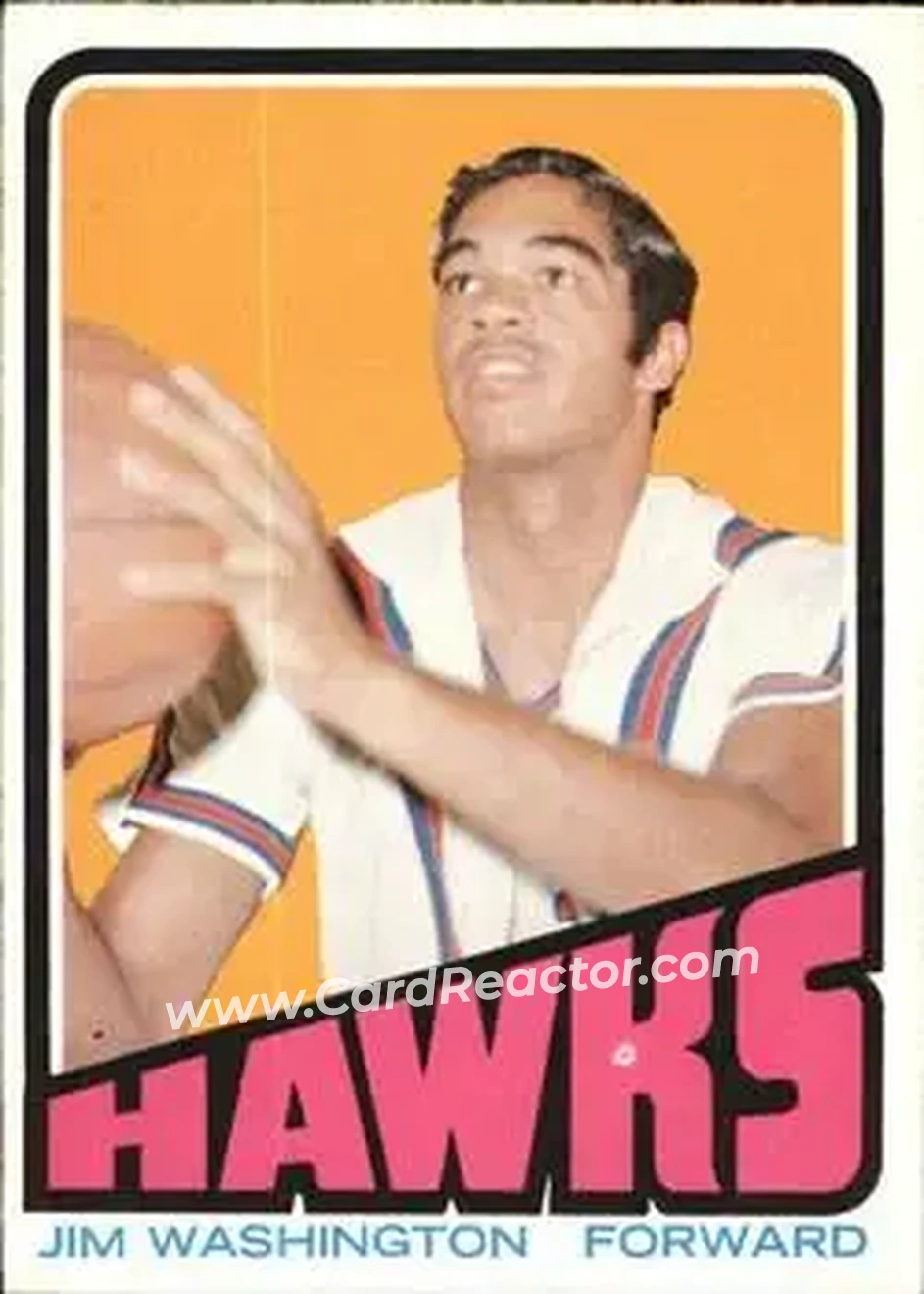 1972-73 Topps #22 - Jim Washington - Atlanta Hawks - Front