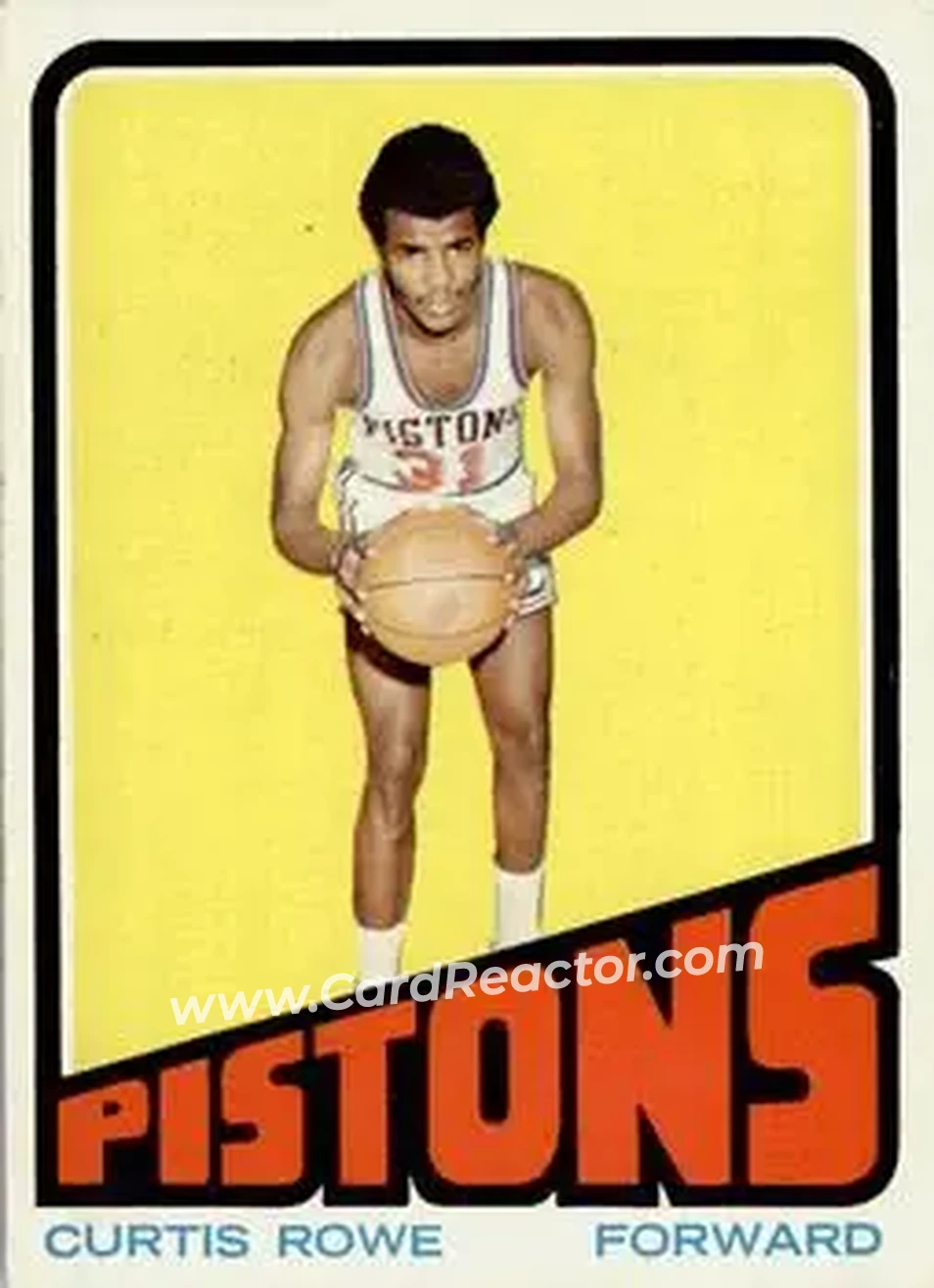 1972-73 Topps #24 - Curtis Rowe - Detroit Pistons - Front