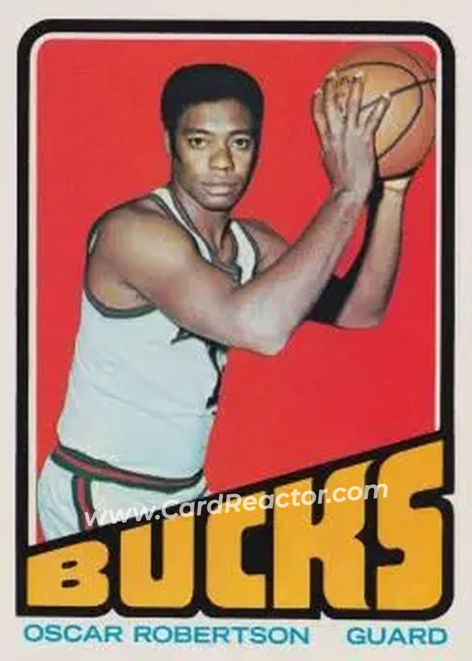 1972-73 Topps #25 - Oscar Robertson - Milwaukee Bucks - Front