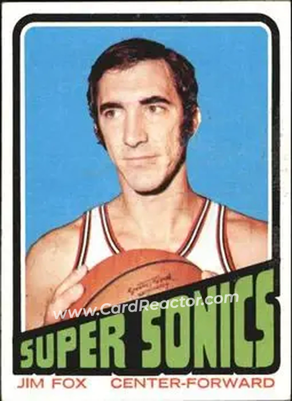 1972-73 Topps #34 - Jim Fox - Seattle SuperSonics - Front