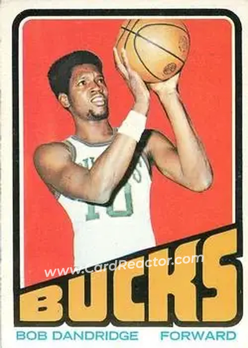 1972-73 Topps #42 - Bob Dandridge - Milwaukee Bucks - Front