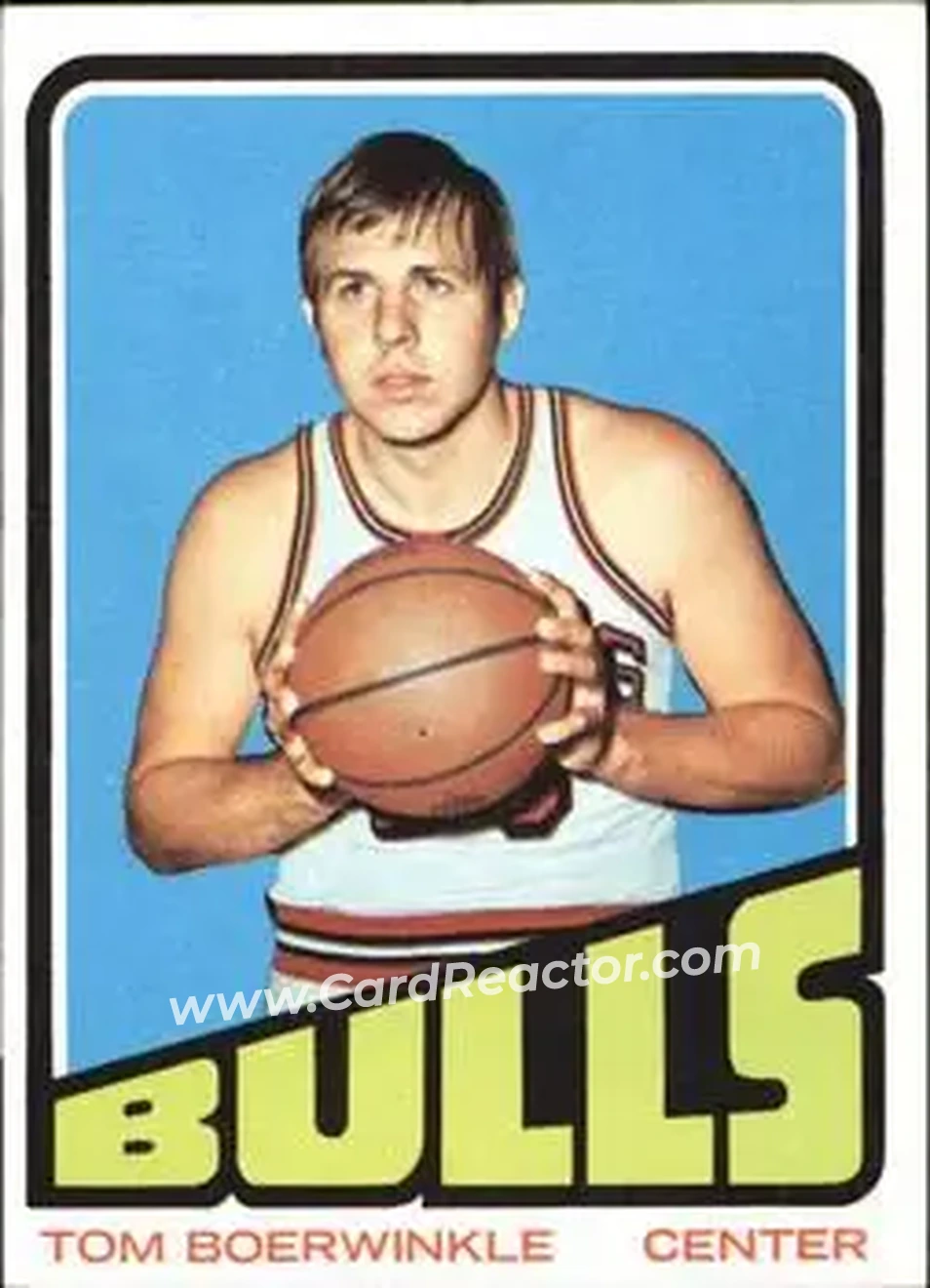 1972-73 Topps #65 - Tom Boerwinkle - Chicago Bulls - Front
