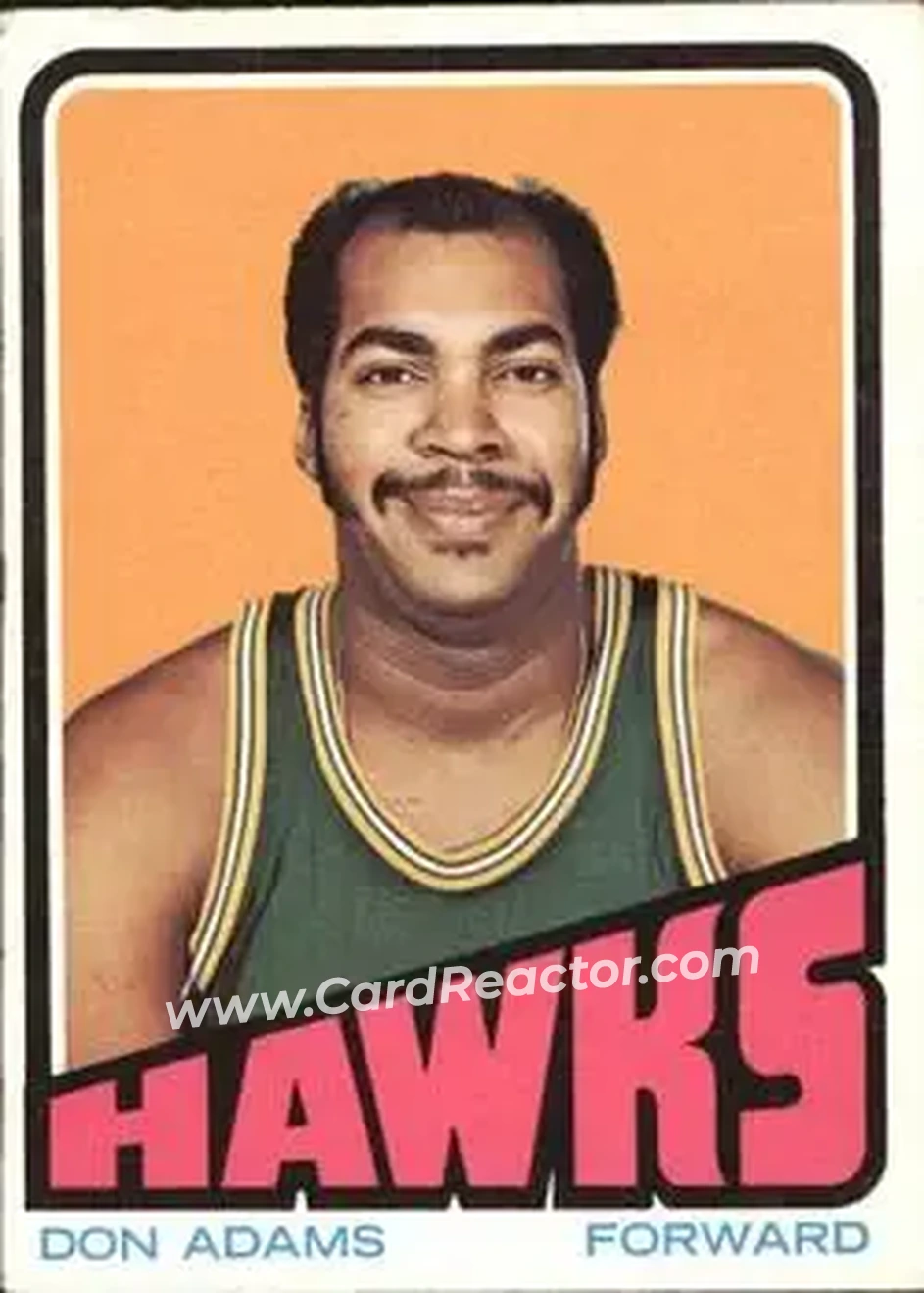 1972-73 Topps #77 - Don Adams - Atlanta Hawks - Front