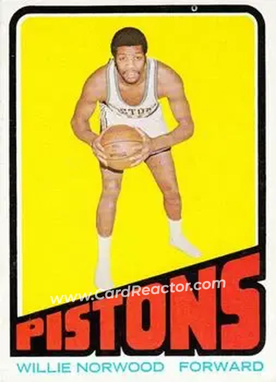 1972-73 Topps #94 - Willie Norwood - Detroit Pistons - Front