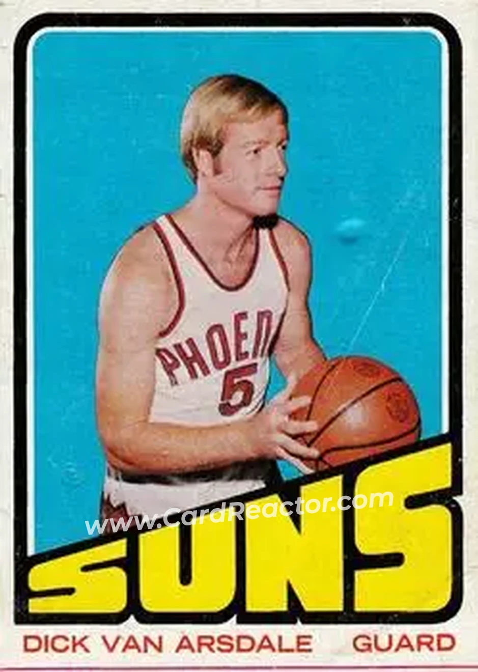 1972-73 Topps #95 - Dick Van Arsdale - Phoenix Suns - Front