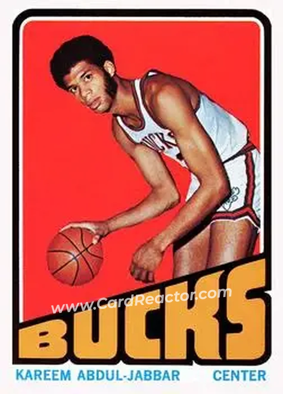 1972-73 Topps #100 - Kareem Abdul-Jabbar - Milwaukee Bucks - Front
