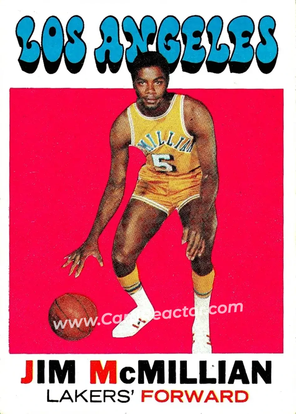 1971-72 Topps #41 - Jim McMillian - Los Angeles Lakers - Front