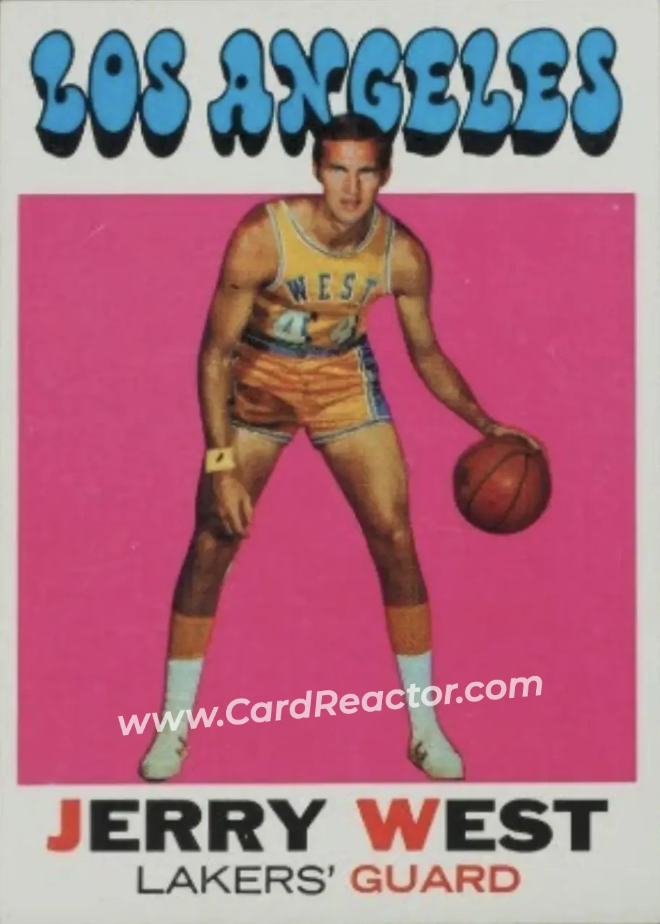 1971-72 Topps #50 - Jerry West - Los Angeles Lakers - Front